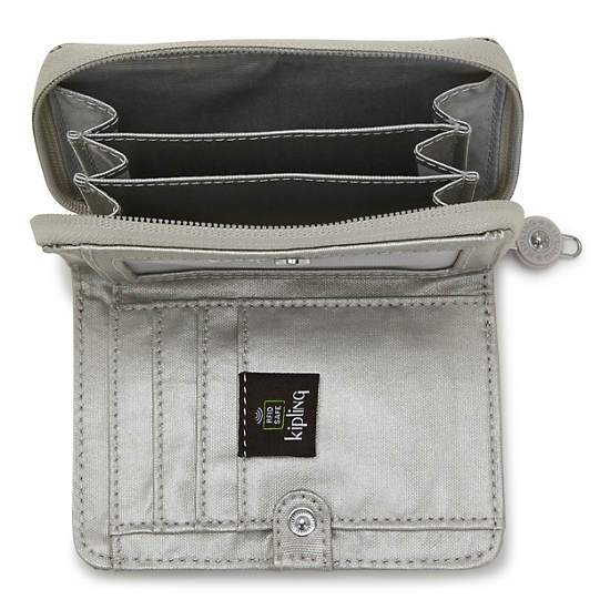 Kipling Money Love Metallic Small Plånbok Silver | SE 1418PJ